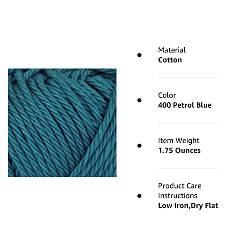 Catona Scheepjes 50gm Mercerized Cotton Yarn (400 Petrol Blue)