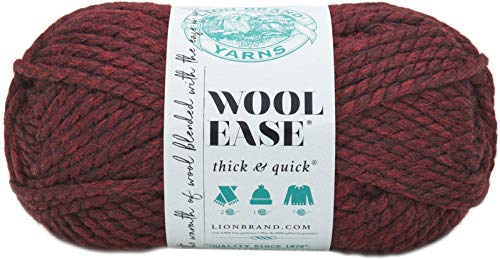 Lion Brand Bulk Buy Wool Ease Thick and Quick Yarn (3-Pack) Claret 640-143