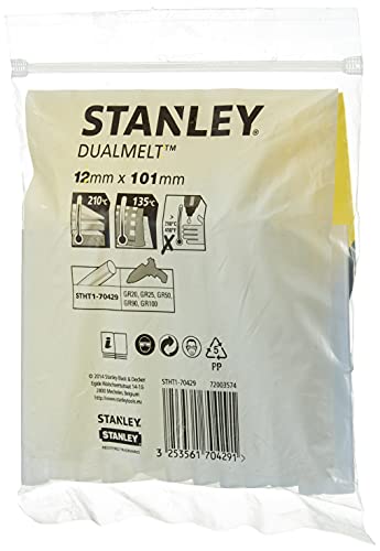 Stanley STHT1-70429 12 x 101mm Hot Melt Glue Stick - Clear (24 Pieces)