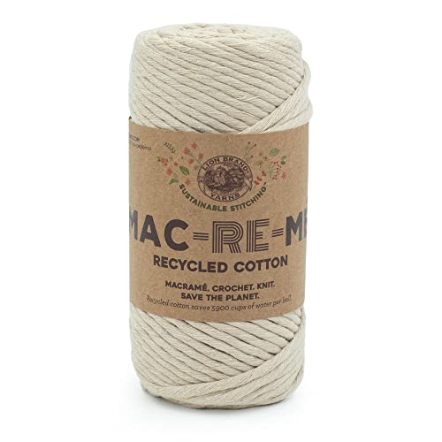 Lion Brand Yarn Mac-Re-Me Yarn, 1 Count (Pack of 1), Mineral