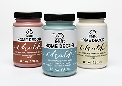 FolkArt Home Decor Chalk Furniture & Craft Paint in Assorted Colors, 8 ounce, Whispering Wheat