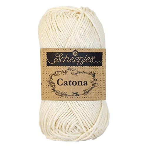 Catona Scheepjes 50gm Mercerized Cotton Yarn (130 Old Lace)