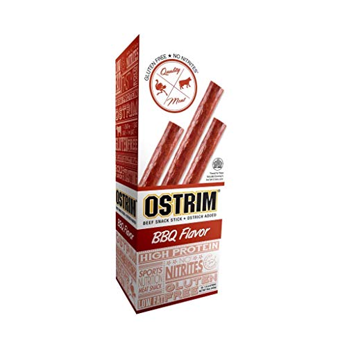 Ostrim Beef & Ostrich Jerky Snack Sticks-BBQ Flavor, 1.5 oz (Pack of 10)
