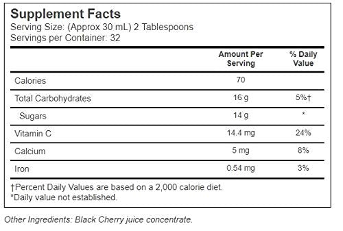 Vitacost 100% Pure Black Cherry Juice Concentrate - 32 fl oz