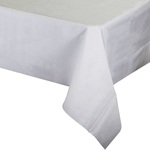 Creative Converting Tablecover Plain White Paper Tablecloth, One Size, Multicolor