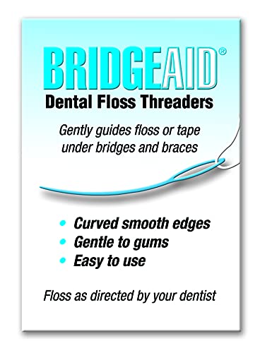 BridgeAid Dental Floss Threaders - Buy 5 Packs of 50/Pack, Get 1 Pack Free (300 Threaders Total)