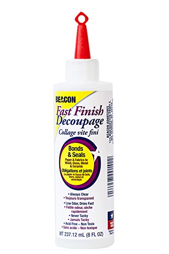 BEACON Fast Finish Decoupage - Perfect Versatile Medium for Creative Home Decor and Gift Items, 8-Ounce