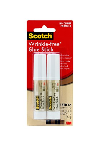 Scotch 051141928586 3M Wrinkle-Free Glue Stick 2/Pkg.27oz