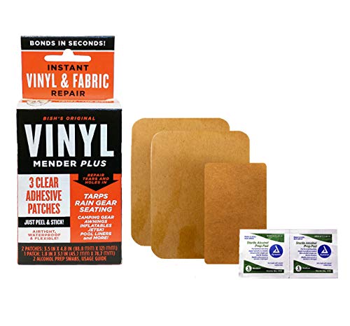 Tear Mender Vinyl Mender Clear Adhesive Patches, 40 Sq. Inches, BRT-1 (Packaging may vary)