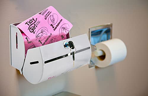Stout by Envision - TGUD-P-V2 STOUT by Envision STO-TGUD-P TidyGirl Feminine Hygiene Disposal Bag Dispenser, Durable, Easy to Fill, Install, and Clean, Plastic, Gray