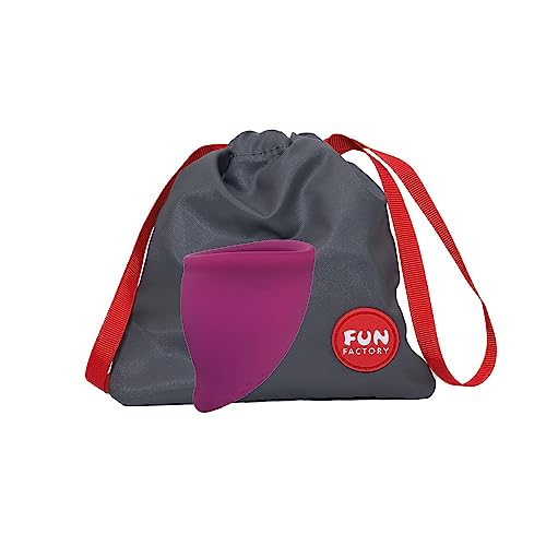 FUN FACTORY Fun Cup Menstrual Cup | Menstrual Cup & Menstrual Cup Bag | Large Menstrual Cup | Alternative Period Protection (Size B - 1 Cup)