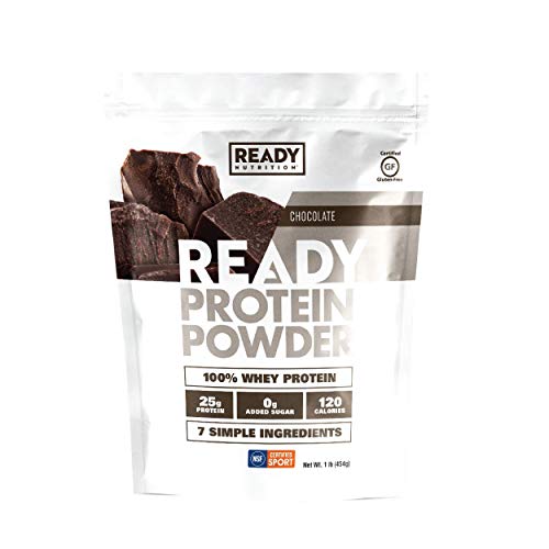 Ready Protein Powder, 25g of Whey Protein, 0g Add Sugar, 7 Simple Ingredients, Chocolate, 1 Pound Bag