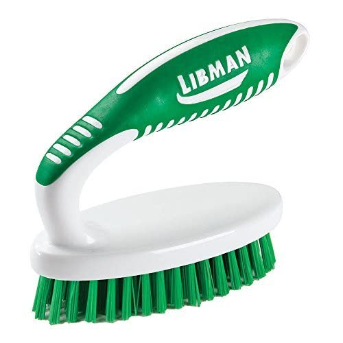 Libman Commercial 15 Small Scrub Brush, Polypropylene, 1.75" x 4.5" scrubbing Surface, Green and White (Pack of 6)