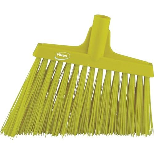 Vikan, Yellow Broom,Angle Cut,Stiff,11",PP/PET, 2914