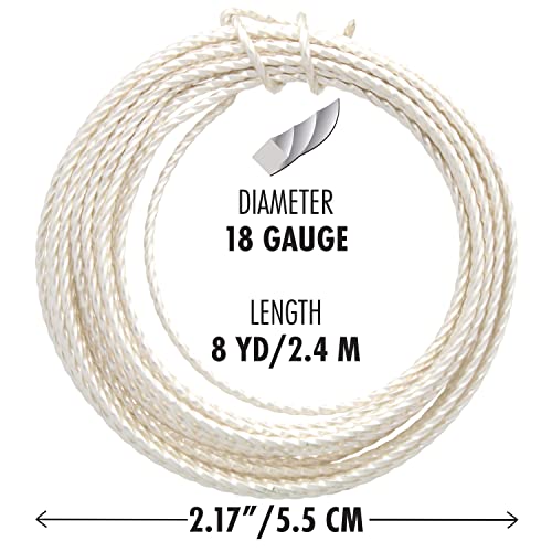 The Beadsmith Twisted Craft Wire - Wire Elements - Soft Temper - 18 Gauge, 8 Yard Coil - Silver Color - Beading Wire Used for Jewelry Making, Wire Wrapping, and Other DIY Arts & Crafts