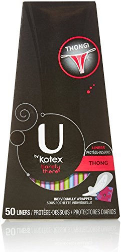 U by Kotex Barely There Thong Pantiliners 50 ea (Pack of 4)