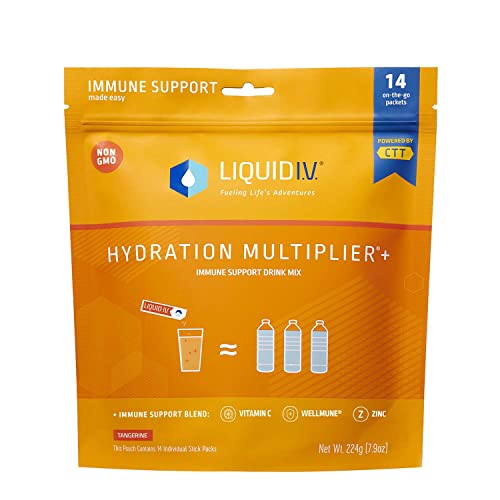 Liquid I.V. Hydration Multiplier+ Immune Support Drink Mix - Tangerine - 14 Stick Packs