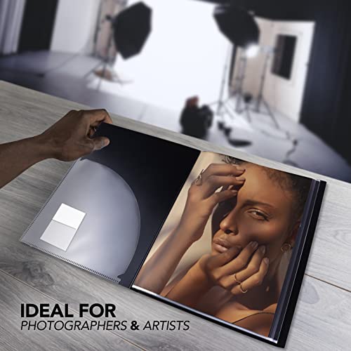 Itoya Original Art ProFolio 8.5x11 Black Art Portfolio Binder with Plastic Sleeves with 72 Pages - Portfolio Folder for Artwork with Clear Sheet Protectors - Presentation Book for Art Display