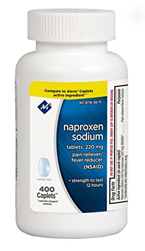 Member's Mark Naproxen Sodium Pain Reliever Fever Reducer Medicine Tablets 220mg Strength Last to 12 Hours - 1 Bottle of 400 Caplets