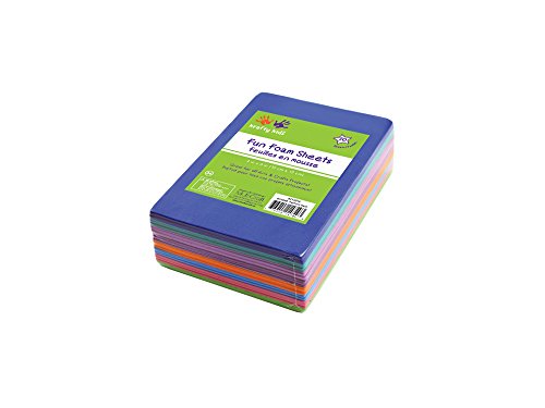 Multicraft Imports GC044B Assorted 1.5mm Foam Sheets, 4-Inch X 6-Inch, 30-Pieces