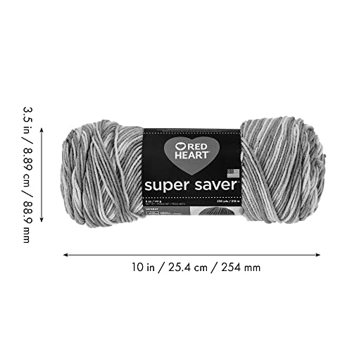 Red Heart Super Saver Yarn, 3 Pack, Favorite Stripe 3 Count