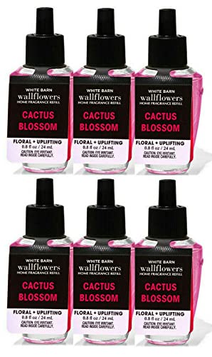 Bath and Body Works 6 Pack, Cactus Blossom Wallflowers ( 0.8 fl oz / 24 ml) Fragrance Refill