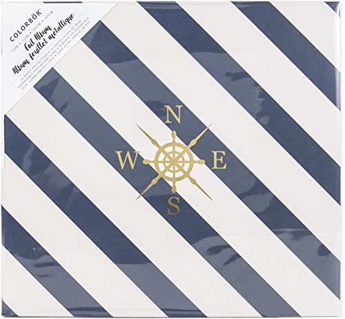 Colorbok 12in Scrapbook Album Nautical, Navy