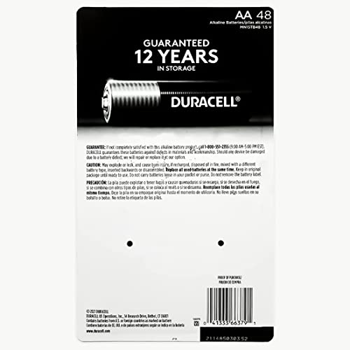 Duracell Coppertop Alkaline Batteries AA - 48 pk