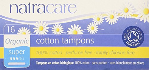 Natracare Organic Cotton Tampon Super 16 Count with Applicator (6 Pack)