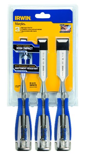 IRWIN Tools Marples High-Impact Chisel Set, 3-Piece (1819362) Blue