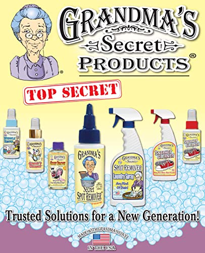 Grandma's Secret Spot Stain Remover - Chlorine, Bleach and Toxin-Free for Clothes Fabric, Removes Oil, Paint, Blood and Pet Stains-2 Pack of 16 Ounce Spray Bottle
