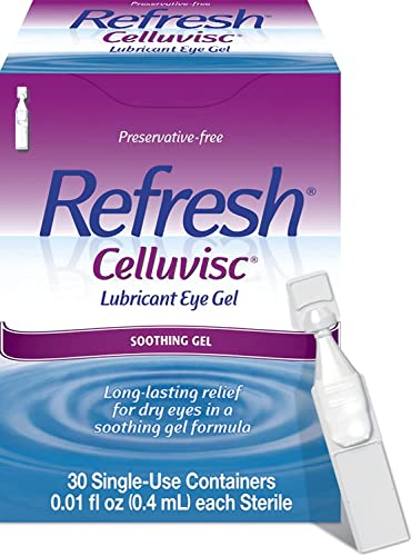 Refresh Celluvisc Lubricant Soothing Eye Gel, 0.01 oz Single Use Vials, 30 Count Per Box (3 Boxes) by Refresh