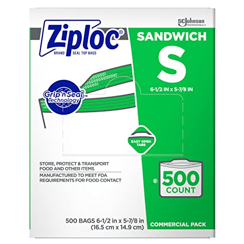 Ziploc Sandwich Bags, Easy Open Tabs, 500 Count