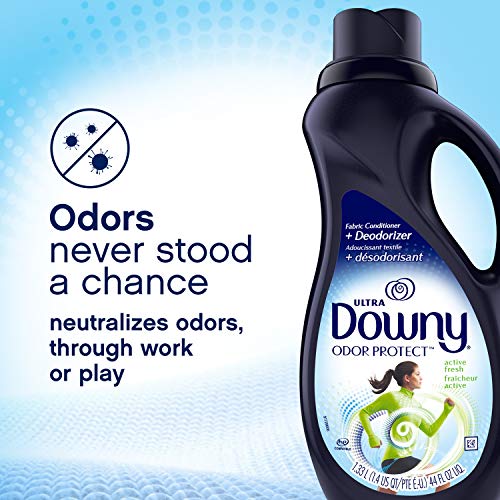 Downy Odor Protect Fabric Deodorizer and Fabric Conditioner, Active Fresh, 32 fl oz, Packaging May Vary