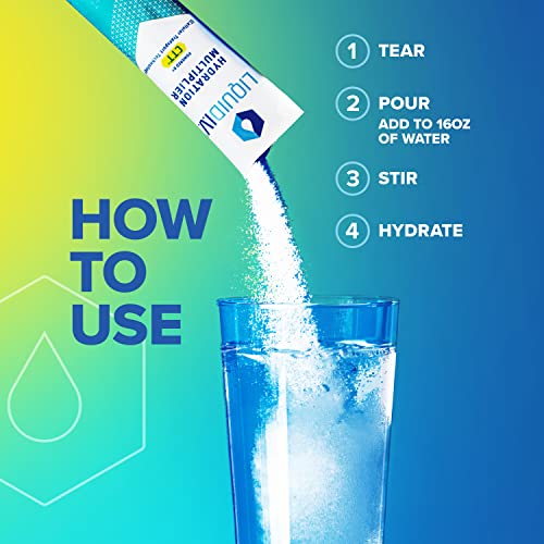 Liquid I.V. Hydration Multiplier - Lemon Lime - Hydration Powder Packets | Electrolyte Powder Drink Mix | Easy Open Single-Serving Sticks | Non-GMO | 3 Pack (48 Servings)