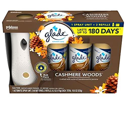 Glade Automatic Spray Air Freshener 1 Holder + 3 Refills - Cashmere Woods