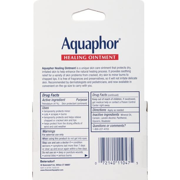 Aquaphor Healing Skin Ointment, Advanced Therapy, 2 Pack, 0.35 oz ea (Pack of 24)