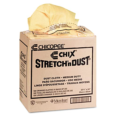 Chicopee 0416 Stretch 'n Dust, Medium Duty 24" x 24" Unfolded Dust Clothes for Furniture, Printers, Electronics, No Spray Needed (Pack of 20)