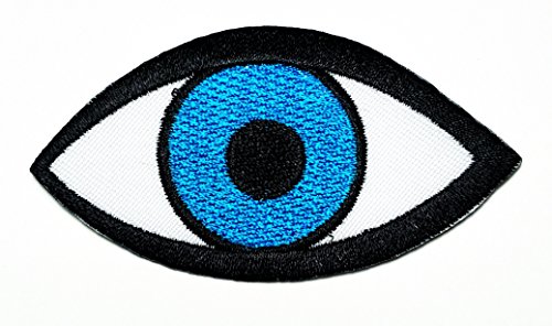 HHO Blue eye eyeball tattoo Eye eyeball tattoo Cartoon Patch Embroidered DIY Patches Cute Applique Sew Iron on Kids Craft Patch for Bags Jackets Jeans Clothes