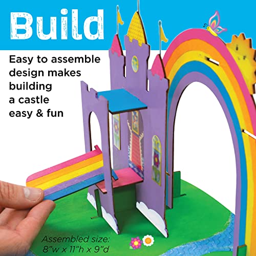 Creativity for Kids Build & Grow Magical Land - Unicorn Craft, 5-in-1 Kids Activities, Unicorn Castle Toy, Kids Gifts for Ages 6-8+