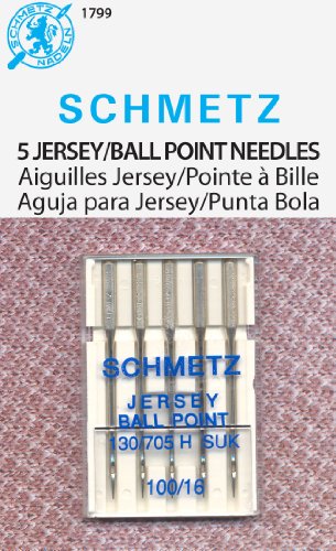 SCHMETZ Jersey (130/705H SUK) Sewing Machine Needles - Carded - Size 100/16