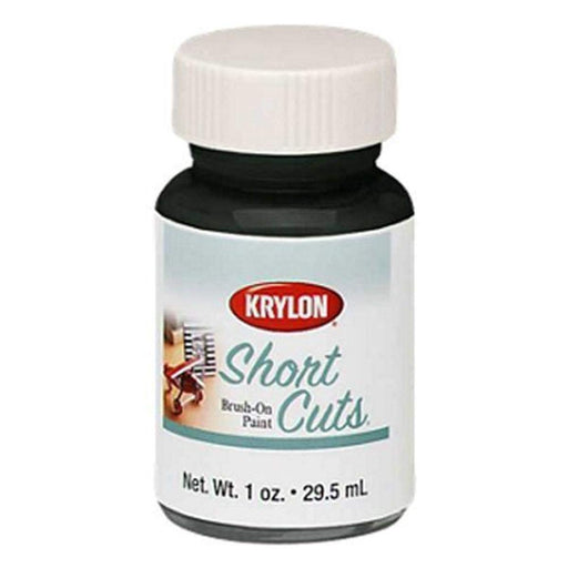 Krylon KSCB028 Short Cuts Brush-On Paint, 1-Ounce, Flat Black