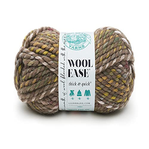 Lion Brand Yarn Wool-Ease Thick & Quick Yarn, Soft and Bulky Yarn for Knitting, Crocheting, and Crafting, 1 Skein, Urban Camo