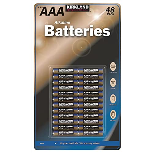 Kikland Signature Alkaline batteries - 48pk 7 Year Shelf life Best By 2016