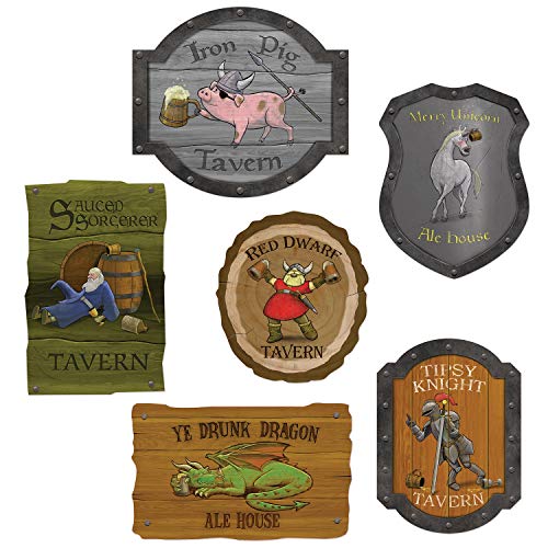Beistle Medieval Tavern Sign Cutouts