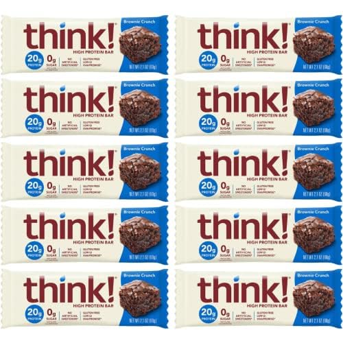 Think Products ThinkThin Bar Brownie Crunch - 2.1 Ounce Bars (10 Pack)