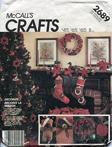 McCall's Crafts Pattern 2689 ~ Bear Christmas Package