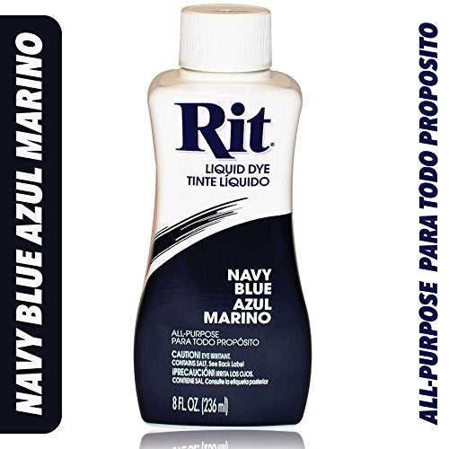 RIT Liquid Fabric Dye Kit Bundle (3-Piece Set) Navy Blue, Sapphire Blue, Pearl Grey | Clothing, Cotton, Polyester, Nylon, Satin, Linen |