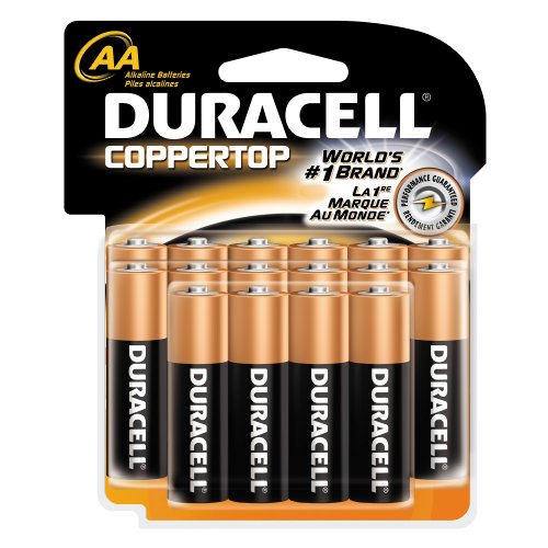 Duracell Batteries, AA Size, 16-Count Packages (Pack of 2)