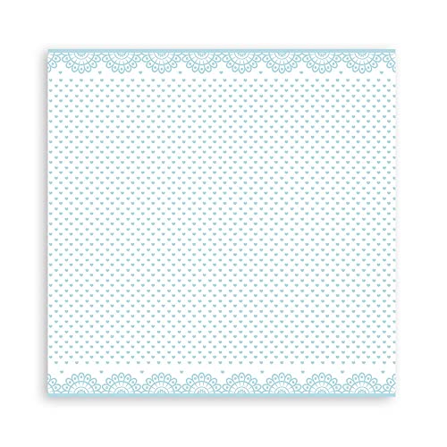 STAMPERIA INTER, KFT Paper PAD 12X12 10PK Dream Blue, Multi-Coloured